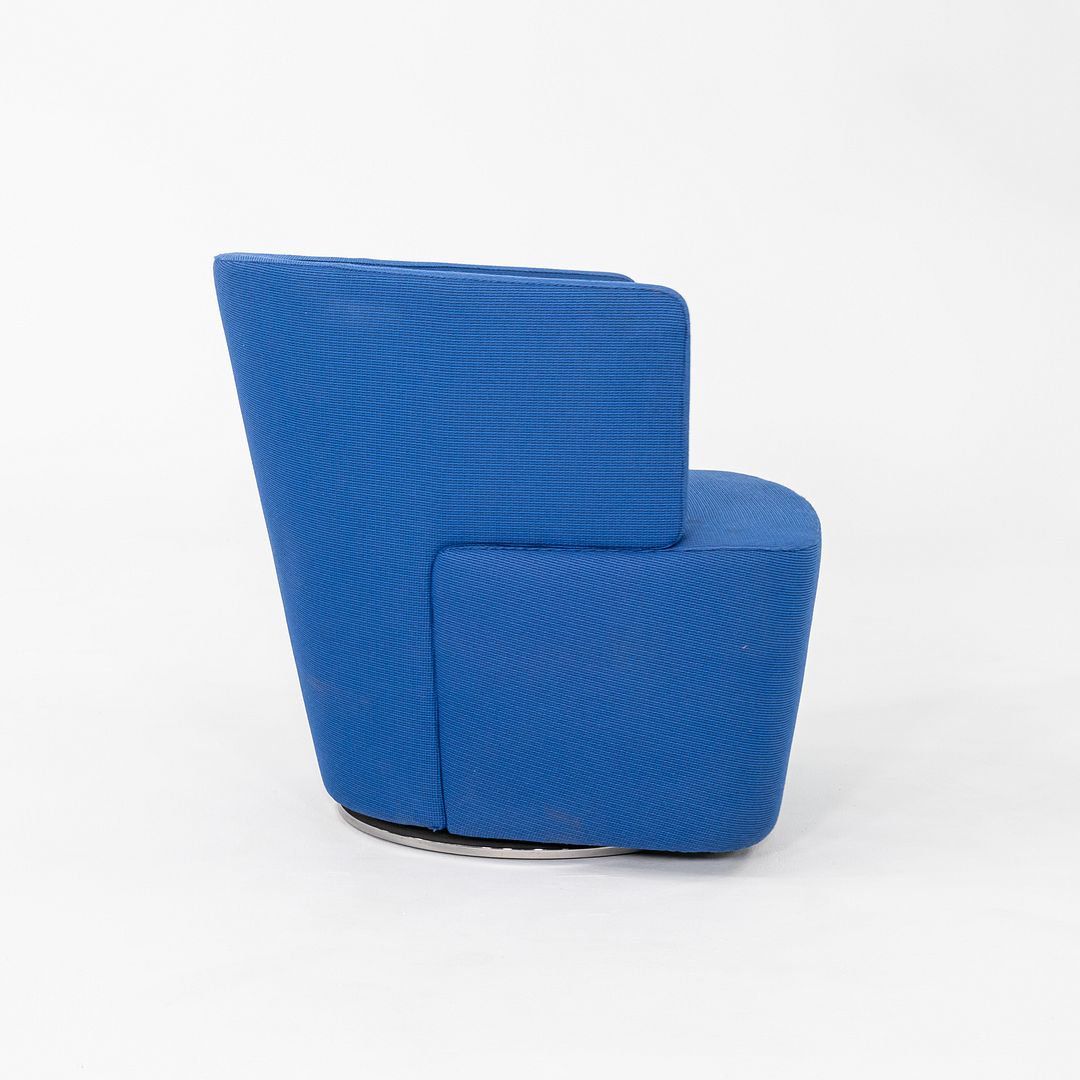 2010s EOOS for Coalesse / Walter Knoll Joel Swivel Lounge Chair in Blue 3x Avail
