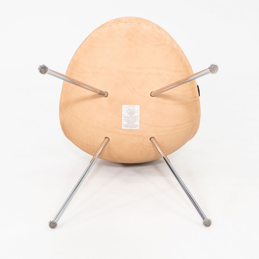 2024 Arne Jacobsen for Fritz Hansen Drop Dining Chair Rustic Leather Upholstery