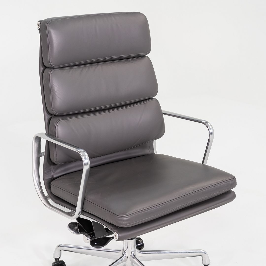 2017 Herman Miller Eames Soft Pad Executive Desk Chair Grey Leather 6x Available