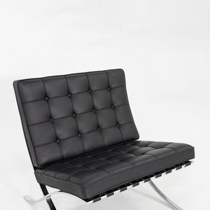 2010s Mies van der Rohe for Knoll Barcelona Lounge Chair with Ottoman / Stool