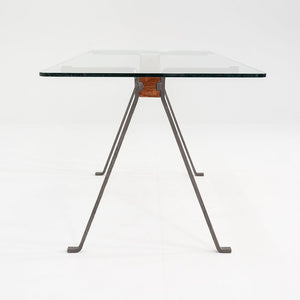 1980s Enzo Mari for Driade Frate Dining Table in Beech with Glass Top 31x51x28"
