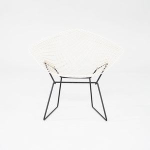 1960s Harry Bertoia Knoll Diamond Lounge Chair Black/White Powder Coated Steel
