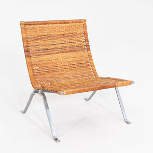 1960s Pair of Poul Kjaerholm for E. Kold Christensen PK 22 Wicker Lounge Chairs