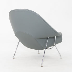2010s Eero Saarinen for Knoll Medium Womb Lounge Chair in Grey Leather 3x Avail
