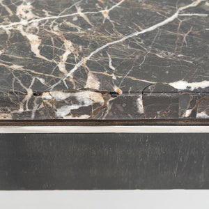 1960s Gordon Bunshaft and Davis Allen of SOM Stainless, Marble, and Wood Table