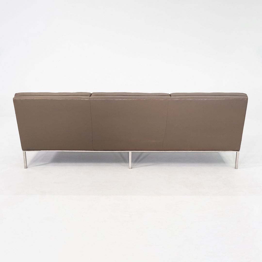 1960s Gordon Bunshaft and Davis Allen of SOM Three Seat Sofa in Greige Leather