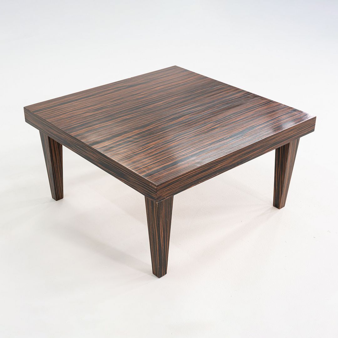 2000s Zanotta Macassar Ebony Coffee / Side Table, Italian Design, 35 Inches