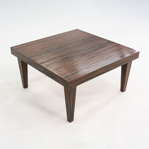 2000s Zanotta Macassar Ebony Coffee / Side Table, Italian Design, 35 Inches