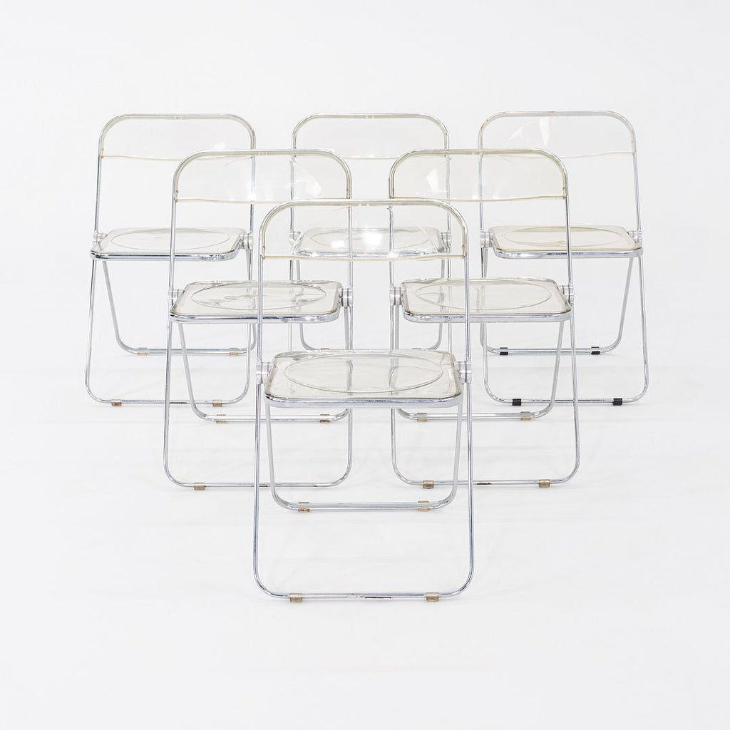 1970s Set of Six Giancarlo Piretti for Anonima Castelli Plia Folding Chairs