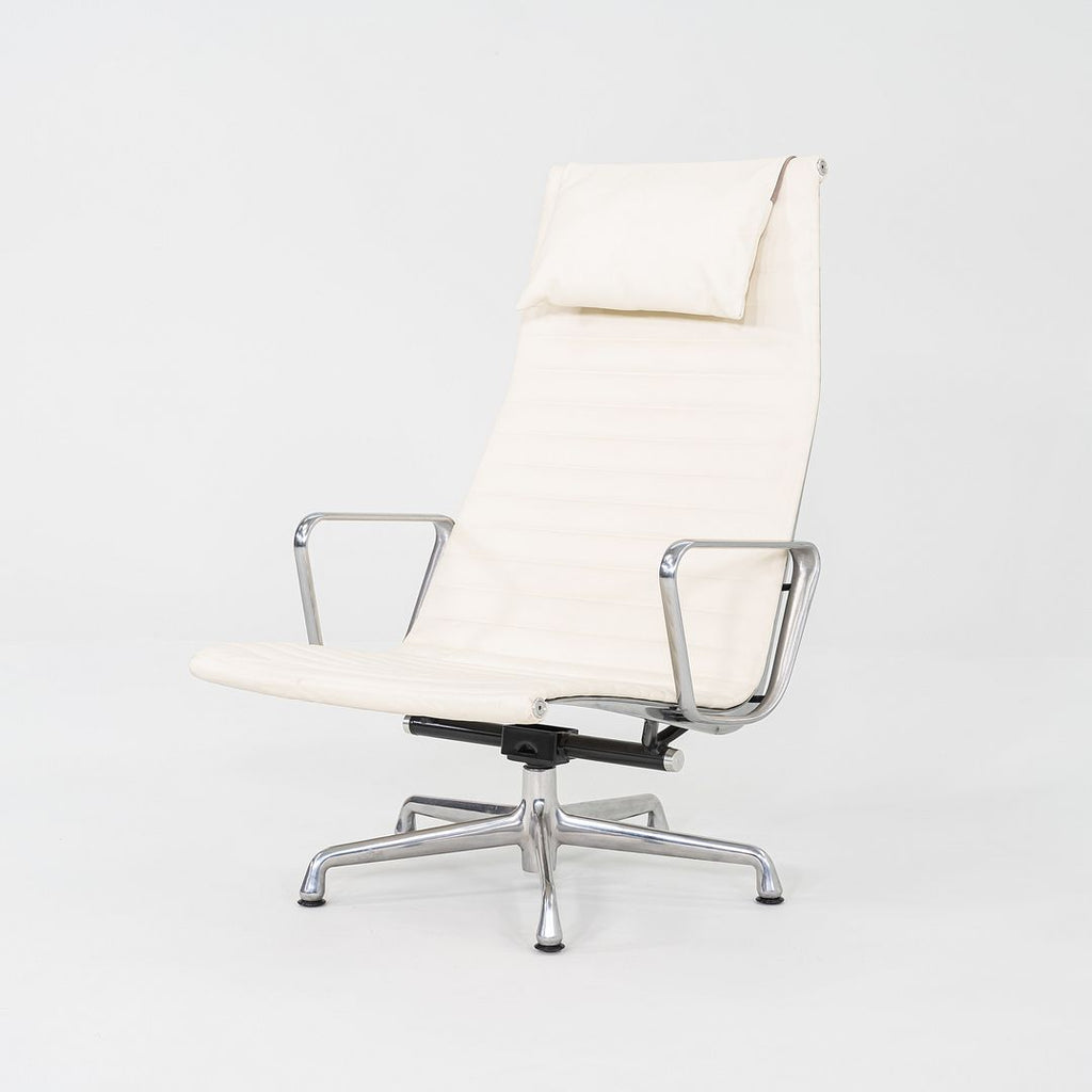 2009 Herman Miller Eames Aluminum Group Lounge Chair with 2101 Ivory Leather