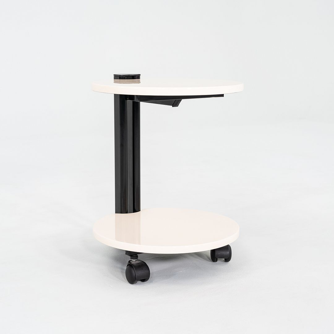 1980s Pace Collection Lacquered Occasional End Table on Casters Made in Italy