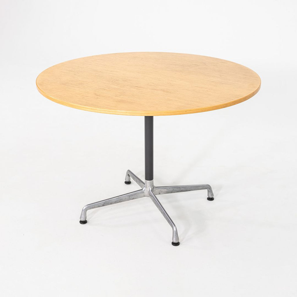 1999 Herman Miller Eames Aluminum Group Cafe / Dining Table with Wood Top 42"