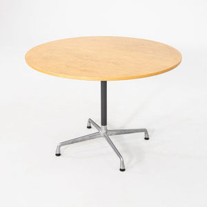 1999 Herman Miller Eames Aluminum Group Cafe / Dining Table with Wood Top 42"