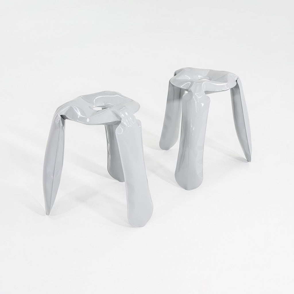 2020s Oskar Zieta for Zieta Plopp Low Stool Steel w/ Grey Finish 10x Available
