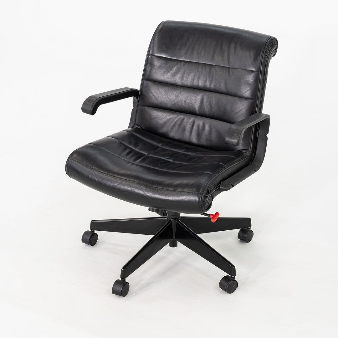 2000 Richard Sapper for Knoll Management Desk Chairs in Black Leather 9x Available