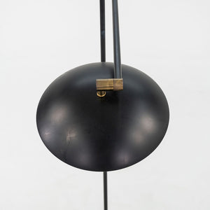 1980s Relux Milano Adjustable Steel Floor Lamp in Black Made in Italy 42 inches