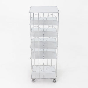 1970s Bruno Munari Vademecum Trolley for Robots Italy Chromed Steel and Resin