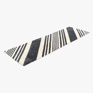 2010s Sue Timney for The Rug Company Bias Cut Rug of Tibetan Wool 96x30 inches