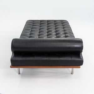 1980s Mies van der Rohe for Knoll Barcelona Daybed in Black Leather, Model 258L