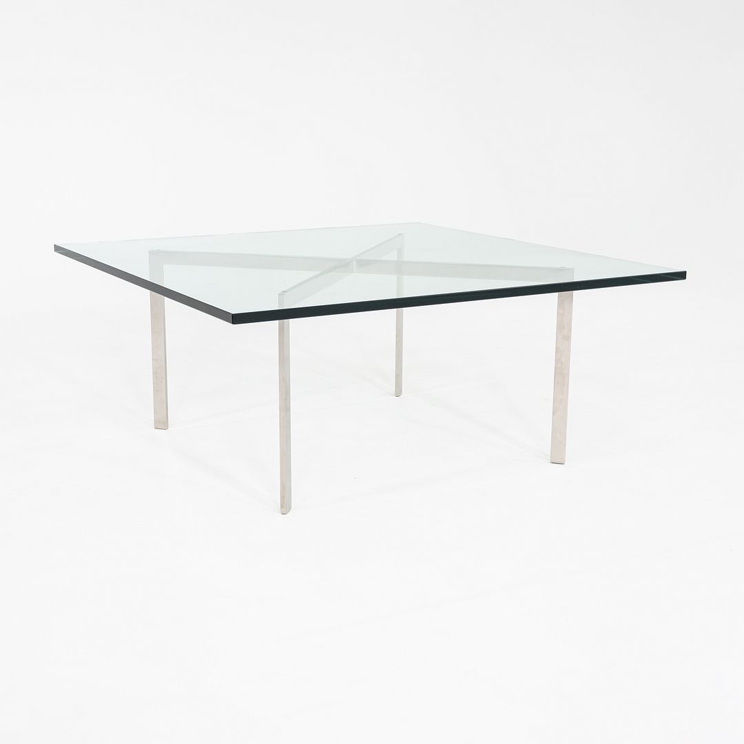 1960s Mies van der Rohe for Knoll Barcelona Coffee Table Stainless Steel & Glass