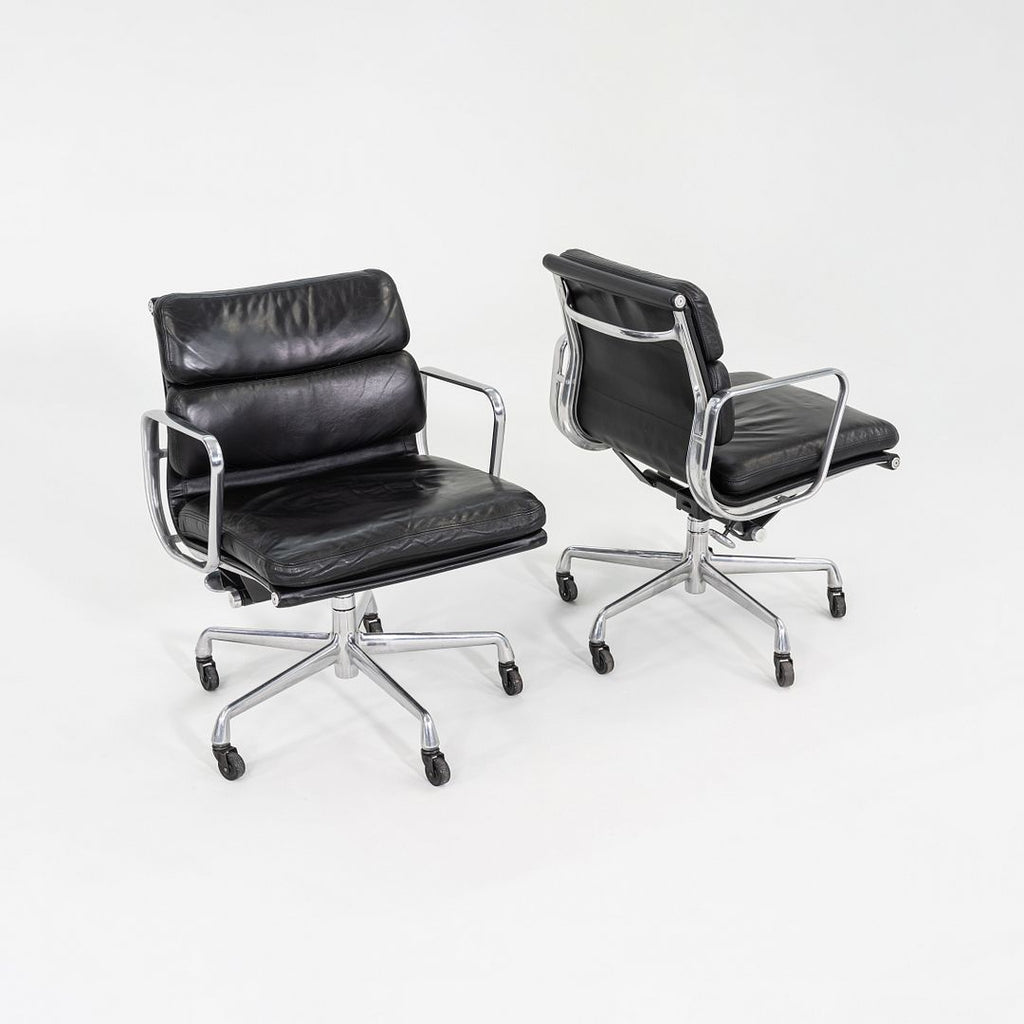1997 Herman Miller Eames Management Soft Pad Desk Chair in Black Leather 12+ Avail