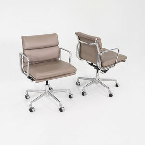 2007 Herman Miller Eames Soft Pad Management Desk Chair Greige Leather 4x Avail