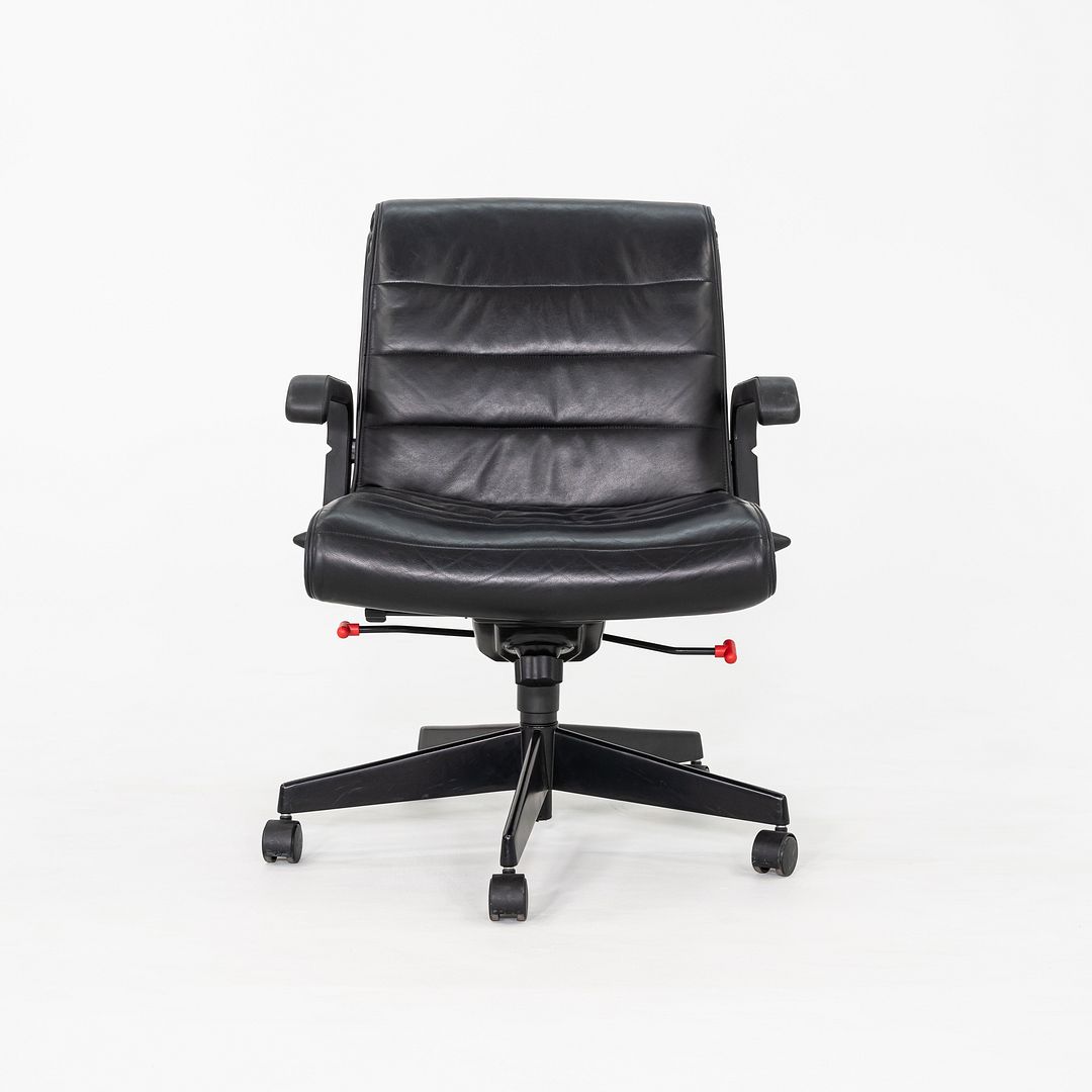 2000 Richard Sapper for Knoll Management Desk Chairs in Black Leather 9x Available