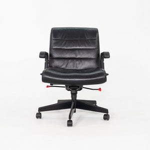 2000 Richard Sapper for Knoll Management Desk Chairs in Black Leather 9x Available
