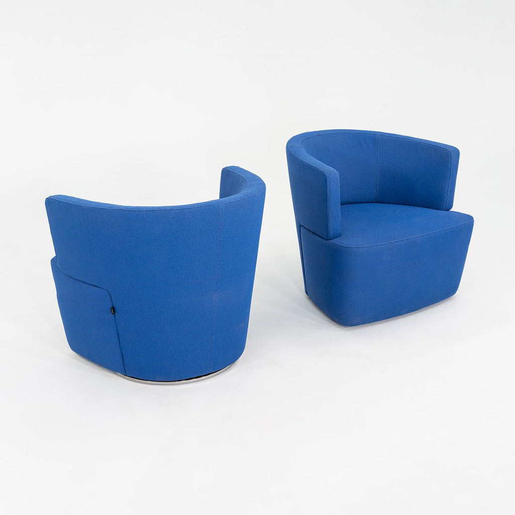 2010s EOOS for Coalesse / Walter Knoll Joel Swivel Lounge Chair in Blue 3x Avail