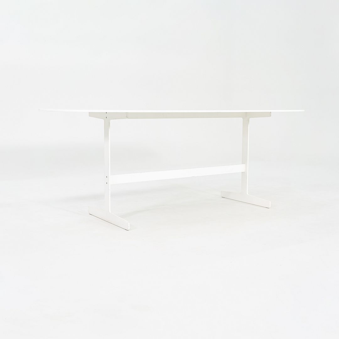 SOLD 2000s Jasper Morrison for Cappellini White Lacquer Simplon Dining Table 79x39x29