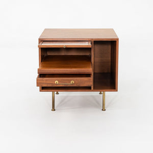 1970s Jens Risom Design 27 inch Cabinet / Nightstand in Walnut w/ One Drawer