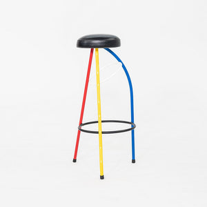 1980s Duplex Bar Stool byJavier Mariscal & Pepe Cortes for BD Barcelona w/ Vinyl