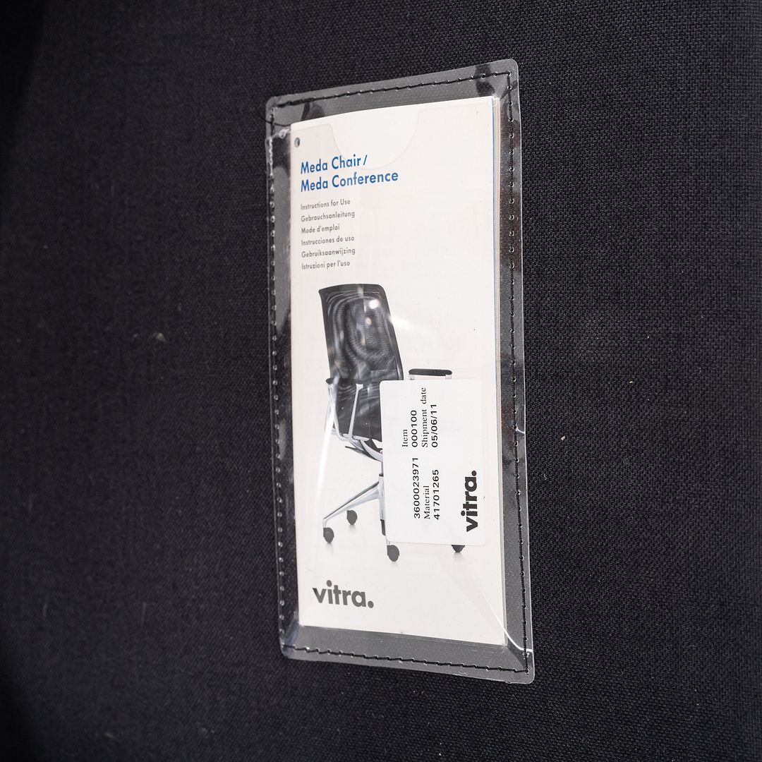 2011 Alberto Meda for Vitra Meda Desk Chair w/ Black Leather Upholstery 6x Avail