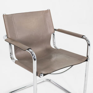 1970s Mart Stam for Matteo Grassi MG6 Arm Chair in Chrome with Grey Leather