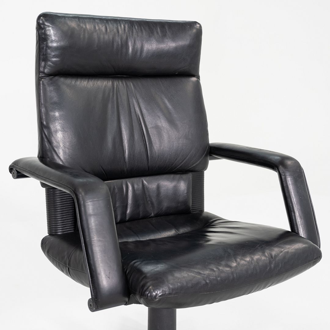1991 Mario Bellini and Dieter Thiel for Vitra Figura Office Chair Black Leather