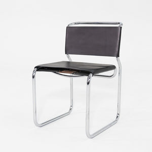1970s Set of Five Nicos Zographos CH66 Dining Side Chairs with New Black Leather