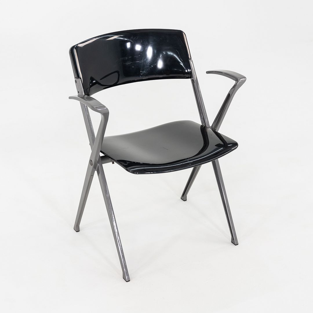 2007 Emilio Ambasz for Knoll Visor Stacking Dining Arm Chair in Black 25x Avail