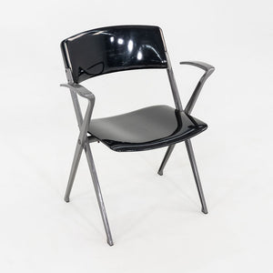 2007 Emilio Ambasz for Knoll Visor Stacking Dining Arm Chair in Black 25x Avail