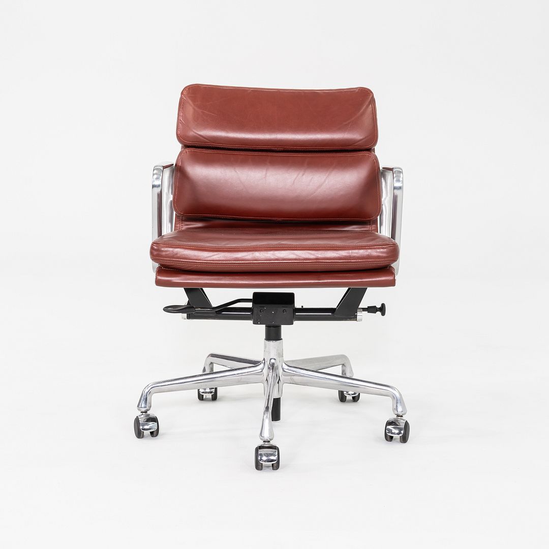 2012 Herman Miller Eames Soft Pad Management Desk Chair Rust Leather 10x Avail
