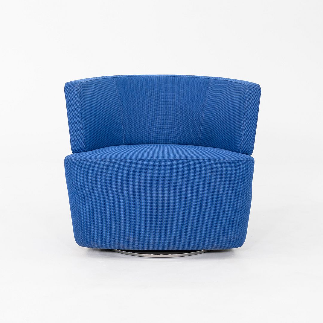 2010s EOOS for Coalesse / Walter Knoll Joel Swivel Lounge Chair in Blue 3x Avail