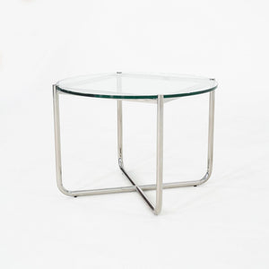 C. 1998 Mies van der Rohe for Knoll MR End / Side Table with Round Glass Top