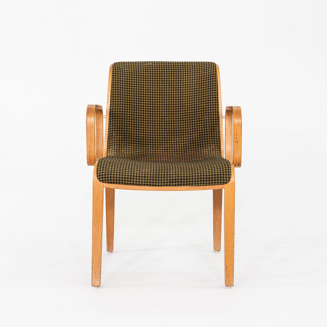 1970 Pair of Bill Stephens 1300 Series Dining Chairs for Knoll w/ Green Fabric