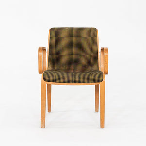 1970 Pair of Bill Stephens 1300 Series Dining Chairs for Knoll w/ Green Fabric