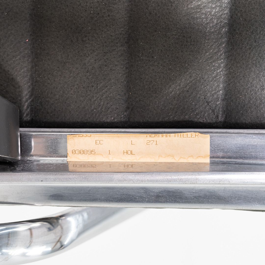 1995 Herman Miller Eames Aluminum Management Desk Chair in Grey Leather 4x Avail