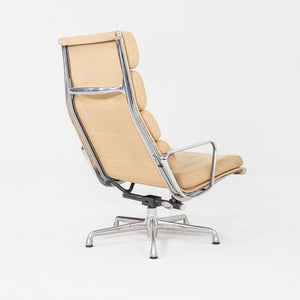 2007 Herman Miller Eames Soft Pad Reclining Lounge Chair with Oatmeal Fabric