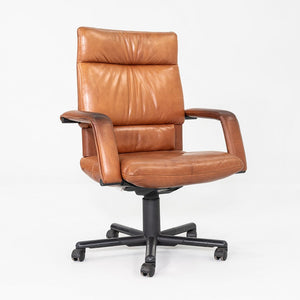 1980s Mario Bellini & Dieter Thiel for Vitra Figura Office Chair Cognac Leather