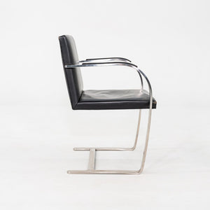 1960s Set of Eight Mies van der Rohe Knoll Stainless Steel Flat Bar Brno Chairs