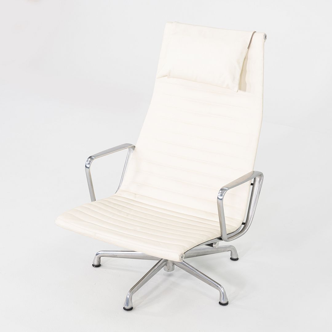 2009 Herman Miller Eames Aluminum Group Lounge Chair with 2101 Ivory Leather