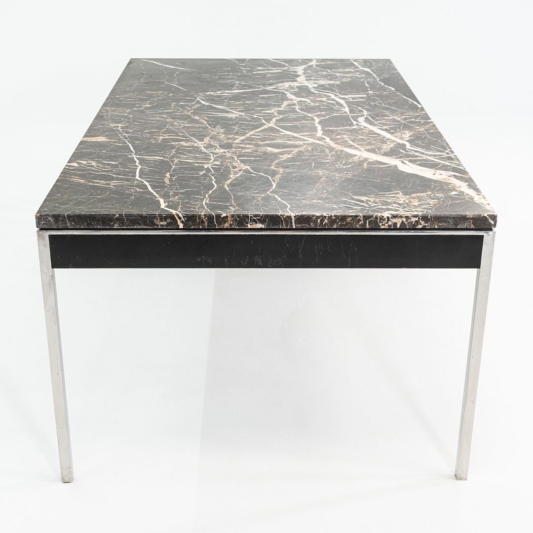 1960s Gordon Bunshaft and Davis Allen of SOM Stainless, Marble, and Wood Table