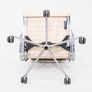 2010s Herman Miller Eames Aluminum Group Management Desk Chair in Ivory Leather